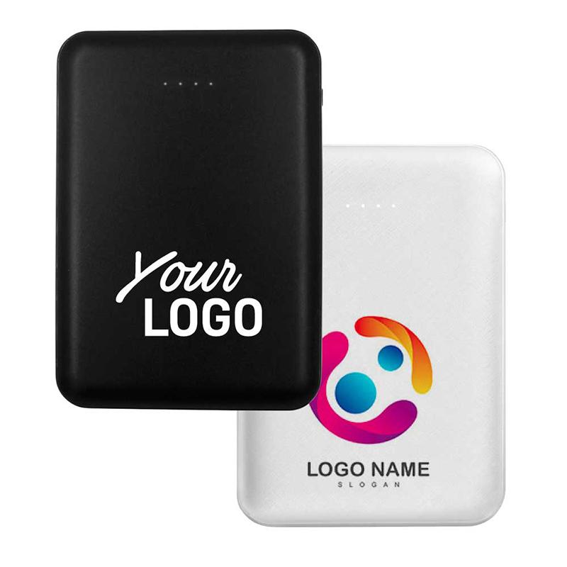 5000 mAh Mini Size Powerbank. Slim & Portable Design with Logo